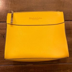 Elizabeth Arden New York - leather makeup bag - yellow